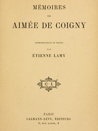 Mémoires de Aimée de Coigny