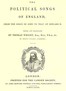 The Political Songs of England: From the Reign of John to That of Edward II
