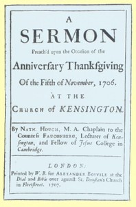 A Sermon Preach'd upon the Occasion of the Anniversary Thanksgiving of the Fifth of November, 1706