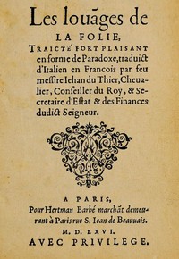 Les louanges de la Folie