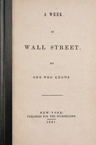 A Week in Wall Street