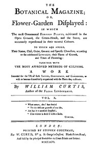 The Botanical Magazine, Vol. 10