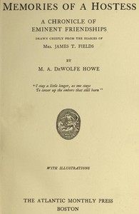 Memories of a Hostess: A Chronicle of Eminent Friendships