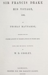 Sir Francis Drake: His Voyage, 1595