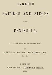 English Battles and Sieges in the Peninsula.