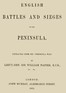 English Battles and Sieges in the Peninsula.