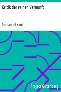 Kritik der reinen Vernunft