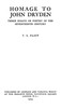Homage to John Dryden: Three Essays on Poetry of the Seventeenth Century