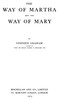 The Way of Martha and the Way of Mary