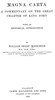 Magna Carta: A Commentary on the Great Charter of King John