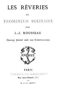 Les Rêveries du Promeneur Solitaire