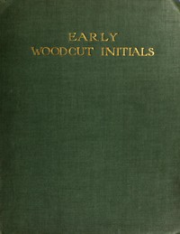Early Woodcut Initials