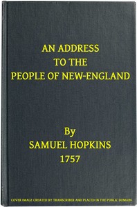 An Address to the People of New-England