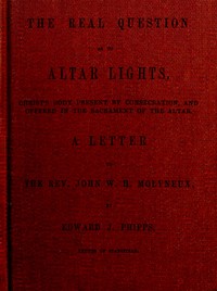 The Real Question as to Altar Lights