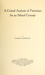 A Critical Analysis of Patriotism As an Ethical Concept