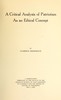 A Critical Analysis of Patriotism As an Ethical Concept