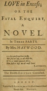 Love in Excess; or, the Fatal Enquiry