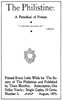 The Philistine :  a periodical of protest (Vol. I, No. 3, August 1895)