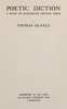 Poetic diction: A study of eighteenth century verse