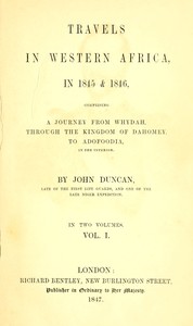 Travels in Western Africa in 1845 & 1846, Volume 1 (of 2)
