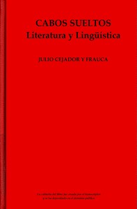 Cabos sueltos: Literatura y lingüística