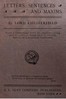 Letters, sentences and maxims