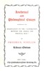 Aesthetical and philosophical essays :  introducing the dissertation on the "connection between the animal and spiritual man"