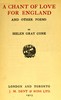 A chant of love for England, and other poems