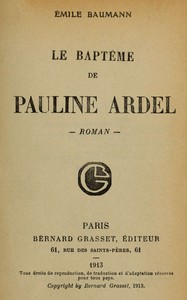 Le baptême de Pauline Ardel :  roman