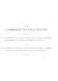 The Cambridge natural history, Vol. 01 (of 10)
