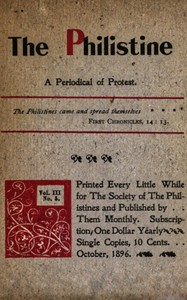 The Philistine :  a periodical of protest (Vol. III, No. 5, October 1896)