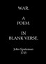 War :  A poem in blank verse