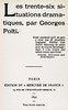 Les trente-six situations dramatiques
