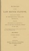 Memoirs of the Lady Hester Stanhope, as related by herself in conversations with her physician, vol. 1 (of 3)
