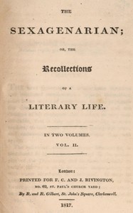 The sexagenarian; or, the recollections of a literary life (Volume 2 of 2)