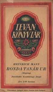 Ronda tanár ur (regény)