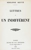 Lettres à un indifférent