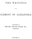 The writings of Clement of Alexandria, Vol. 2 (of 2)