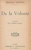 De la volonté