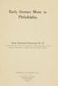 Early German music in Philadelphia