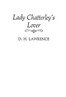 Lady Chatterley's lover