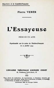 L'essayeuse :  pièce en un acte