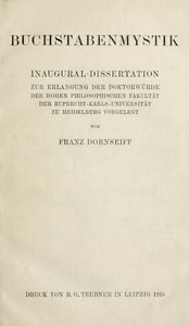 Buchstabenmystik