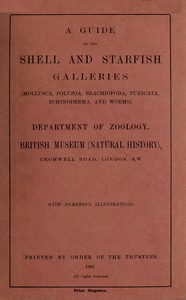 A guide to the shell and starfish galleries :  (Mollusca, Polyzoa, Brachiopoda, Tunicata, Echinoderma, and Worms)
