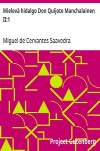 Mielevä hidalgo Don Quijote Manchalainen II:1