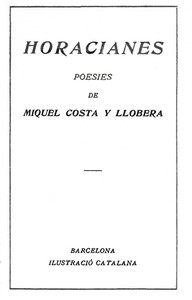 Horacianes :  Poesies