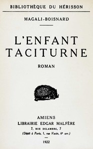 L'enfant taciturne :  roman