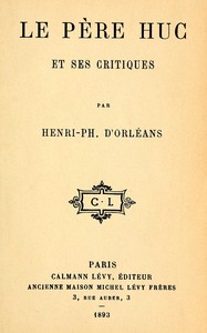 Le père Huc et ses critiques