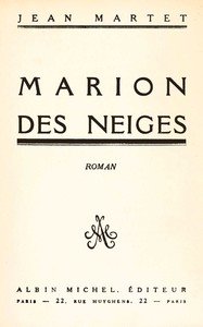 Marion des neiges :  roman