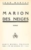 Marion des neiges :  roman